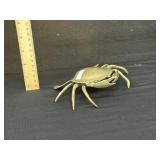 Vintage Brass Crab Ashtray Or Trinket Box