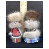 Pair of Vintage Russian Eskimo Dolls