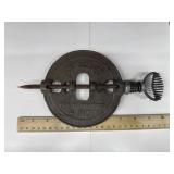Antique 1937 Cast Iron Stove Damper Adams Co.
