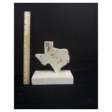Vintage Fossilized Coral Carving of Texas