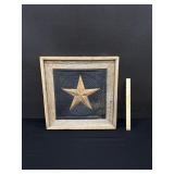 Vintage Barn Wood Framed Metal TX Star