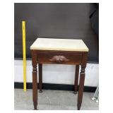 Antique Slate Marble Top Lamp Table