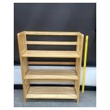 3 Tier Folding White Pine Shelf