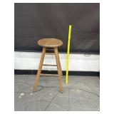 Vintage Wood Rustic Barstool