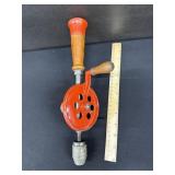 Vintage Eggbeater Style Hand Drill Orange