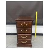 Country Craft  Wood File Cabinet Brass Pulls Key