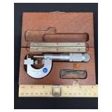 Vintage Brown & Sharpe Micrometer in Wooden Case