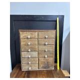 11 Drawer Primitive Kitchen Cabinet Porcelain Pull