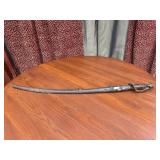 Antique Silver War Cavalry Saber W/ Sheath
