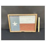 1836-1986 Vintage Barn Wood Texas Flag