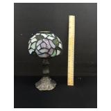 Vintage Stained Glass Lamp Style Candle Holder