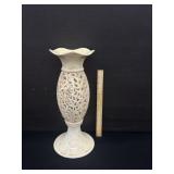 Vintage Lattie Work Cream Ceramic Vase