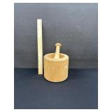 Vintage Wooden Mortar & Pestle