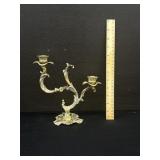 Vintage Art Nouvau Style Brass Candle Holder