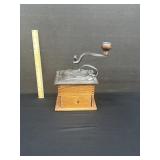 Antique Imperial Walnut & Iron Coffee Grinder