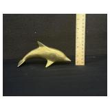 Vintage Brass Dolphin Paperweight