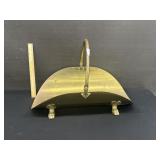 Vintage Brass Fireplace Log Holder