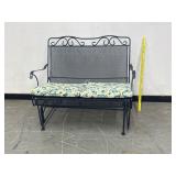 Patio Metal Mesh Double Glider Bench