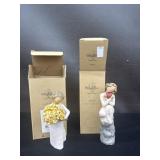 2 Vintage Willow Tree Retired Figures