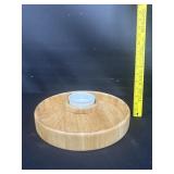Wood Serving Chip & Dip Tray