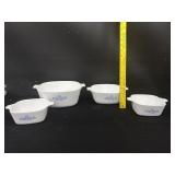 4 Individual & Large Corningware Casseroles