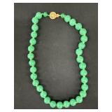 Vintage Round Chrysoprase Beaded Necklace