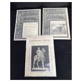 3 Confederate Veteran Magazines 1905-1908-1909