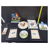 Lot Rooster Items Clock Cuttingboard Pictures More