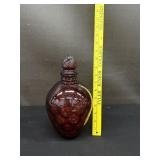 Wheaton Ruby Red Inverted Honey Comb Decanter