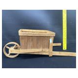 Folk Art Handmade Decor Wheel Barrel