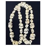 Vintage Tribal Carved Elephants Necklace