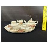 Vintage Hand Painted Delton Miniature Tea Set
