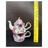 Hand Painted Tea Pot W/ Cup