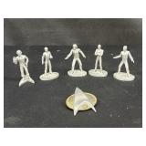 5 Vintage Star Trek Pewter Figurines