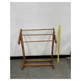 Vintage Wooden Floor Quilt Rack