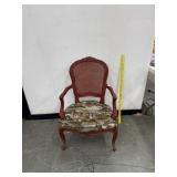 Louis XV Style Cane Back Arm Chair
