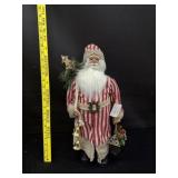 Santa Claus Table Top Striped Burlap Pants Coat