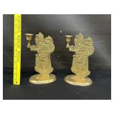 2 Heavy Brass Candlestick Holders