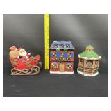 Lighted Village House Santa Slay Gazibo
