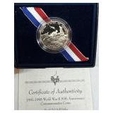 WW2 50th Anniversary Coin COA