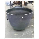 Large Dark Charcoal Round Planter