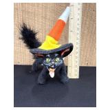 2009 Annalee 4' Candy Corn Witch Cat