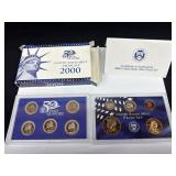 U.S. Mint 2000 Uncirculated Proof Coin Set In Case
