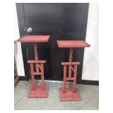 2 Adjustable Wood Side Tables