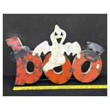 Vintage 1960's Metal BOO Ghost Sign