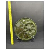 Indiana Glass Advocodo Green Deviled Egg Platter