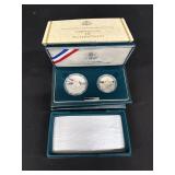 90% Silver Dollar In Half Proof Set COA