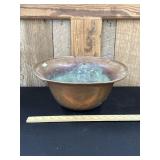 Antique Hanging Copper Planter Basket 13'