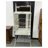 Large Parrot Cage With Perch On Wheels