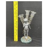 Vintage Petites Choses Pewter Marable Vase
